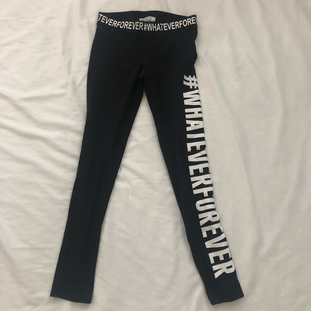 H & M Black Leggings with Words